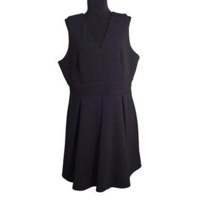 Haute Monde 2XL Black dress Pleated Sleeveless Stretchy